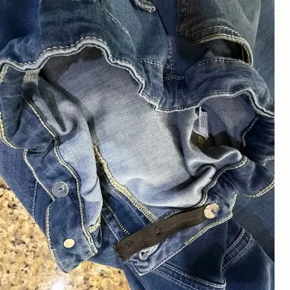 Rare VTG Apple Bottoms Side Panel Tuxedo Jeans McBling Era Nelly Y2K SZ 32”x33” - Picture 6 of 16